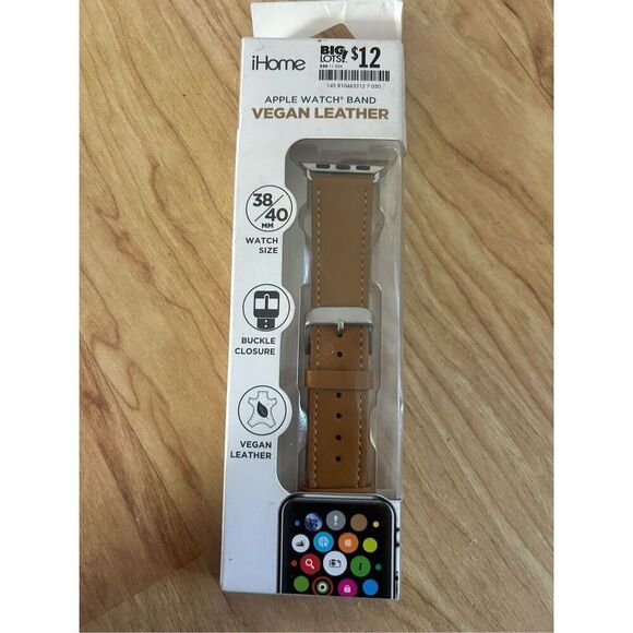 Apple Watch bang Vegan leather brown tan color 38/40 mm - Picture 1 of 5